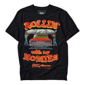 Cheech & Chong Rollin' With My Homies Tee T-Shirt Black Men's